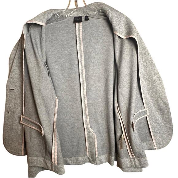 Rafaella Women's Gray Knit Button Front Jacket Blazer Sz L Businesscore Momcore - Picture 5 of 5